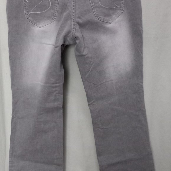 Chico's Platinum 31 X 33 Low Rise 5 Pocket Gray Denim Jeans (T-321) - Picture 8 of 11
